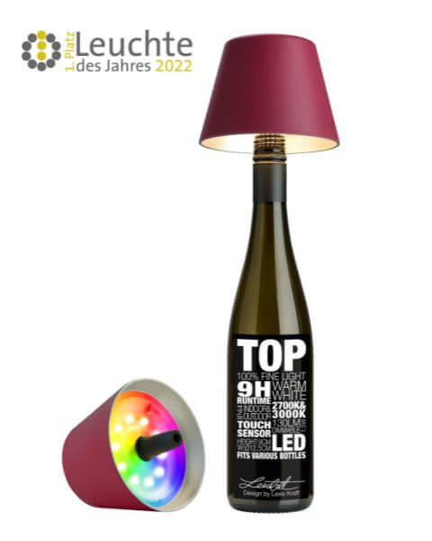 Top Bordeaux H11cm D12,5cm Kunststoff