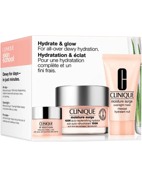 Clinique-Moisture-Surge-Hydrate-Glow-Face-Care-Set Clinique Feuchtigkeitsplege Moisture Surge Hydrate & Glow Face Care Set