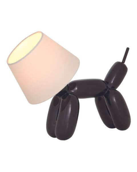 DOGGY E14 40W schwarz H30 L40cm Schirm weiss