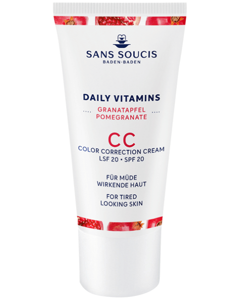 Sans-Soucis-Gesichtspflege-Daily-Vitamins-Granatapfel-CC-Cream-fur-mude-wirkende-Haut-LSF-20-30ml