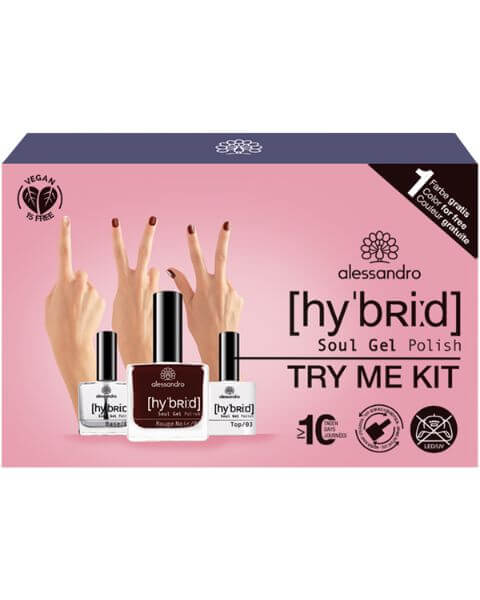 Hybrid Lack Try Me Set = Base Coat 8 ml + Rouge Nior 8 ml + Top Coat 8 ml