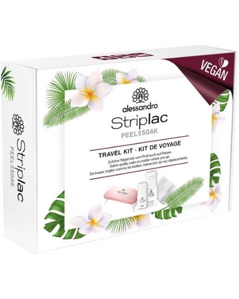 Striplac Peel or Soak Travel Kit = Top Coat 5 ml + Cleaner 10 ml + Pads 20 Stk. + Travel Lampe 1 Stk.
